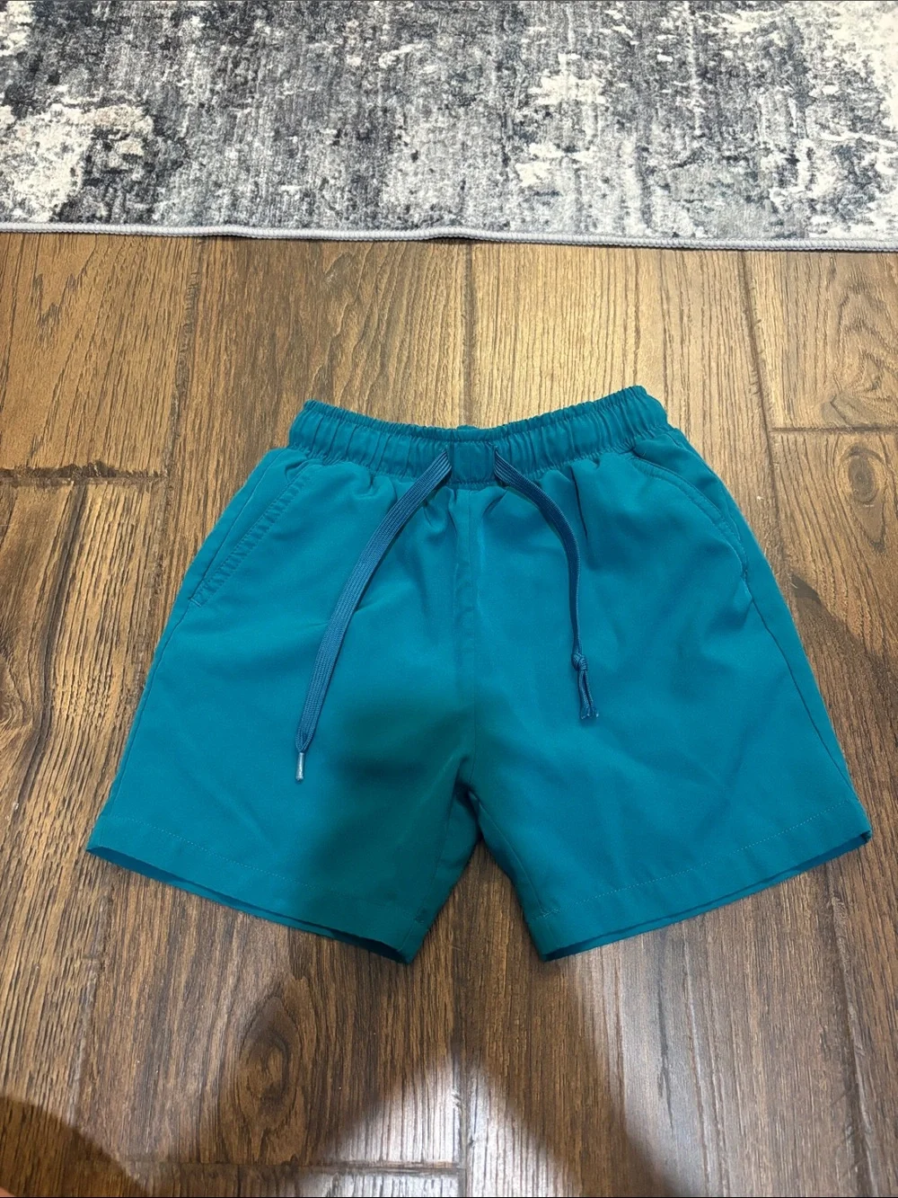 Teal Drawstring Athletic Shorts